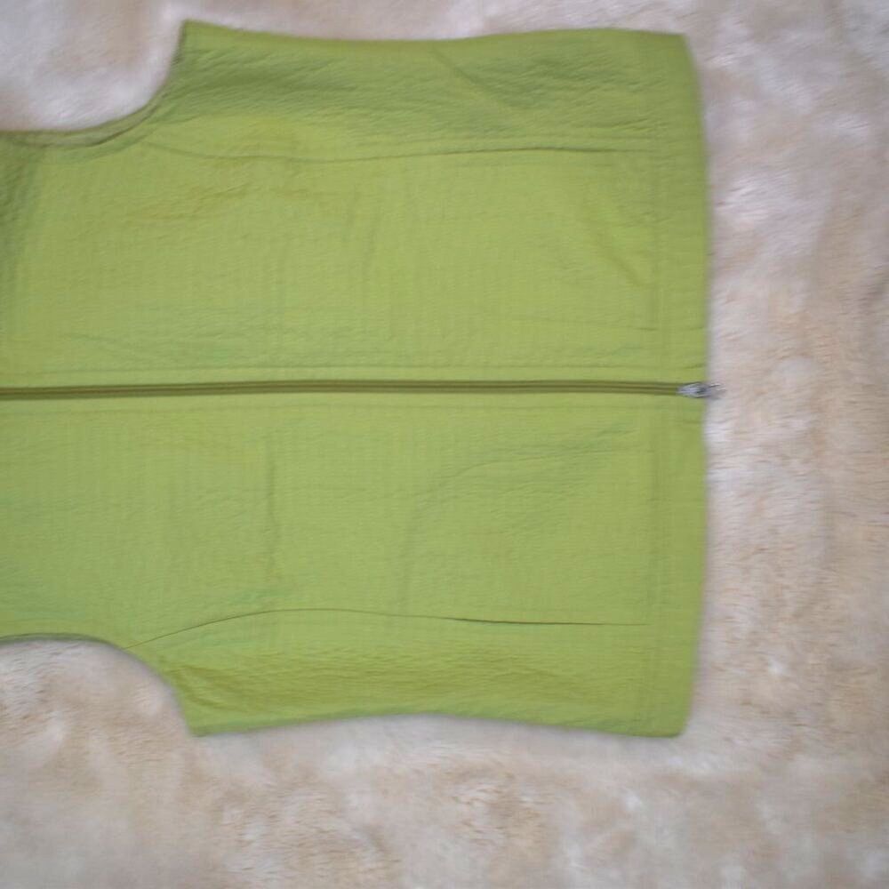 Talbots Womens Vest Green Size Medium Full Zip - Picture 9 of 11